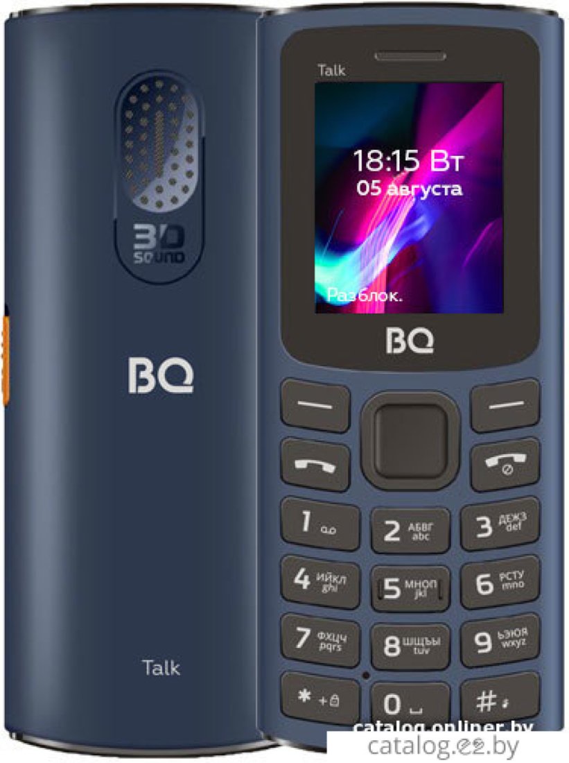 Купить Кнопочный телефон BQ-Mobile BQ-1862 Talk (синий) | e2.by